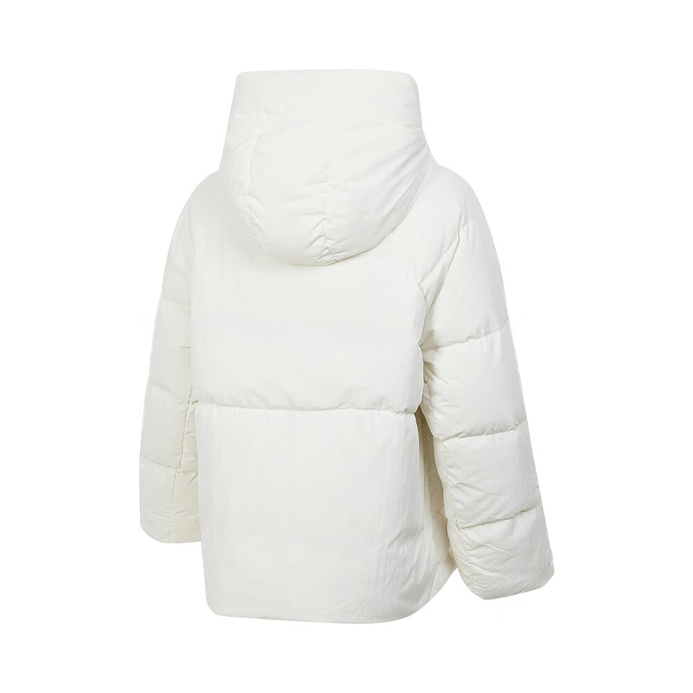 Adidas Women's Winter Regular Duck Down 600 Fill Power White Hooded down Jacket, JM4618, Size L 3