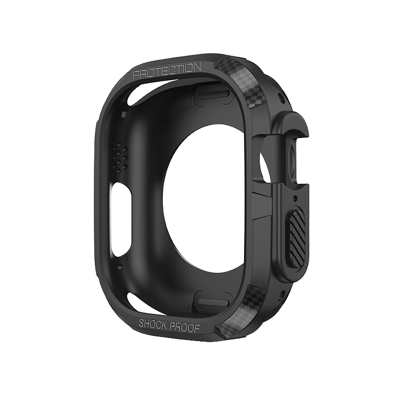 ESCASE Compatible Apple Watch Protective Case for Apple Watch Ultra 2, Universal Fit for First And Second Generation 2024 Models, Ultra-Thin Kevlar Pattern Shockproof Frame, 49mm Black