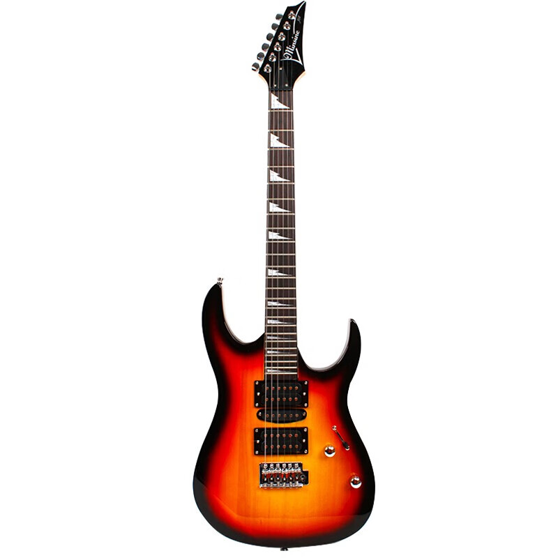 Minsine MS170/Sunset Color Electric Guitar, Beginner's Electric Guitar, Professional-Level Electronic Guitar, Single Pickup Rock Guitar