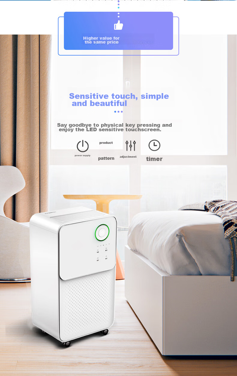 Eurgeen Dehumidifier, 12L/Day Dehumidification Capacity, 36dB Quiet Operation, Home Bedroom Clothes Dryer And Moisture Absorber, Basement Drying Machine OJ-128E 6