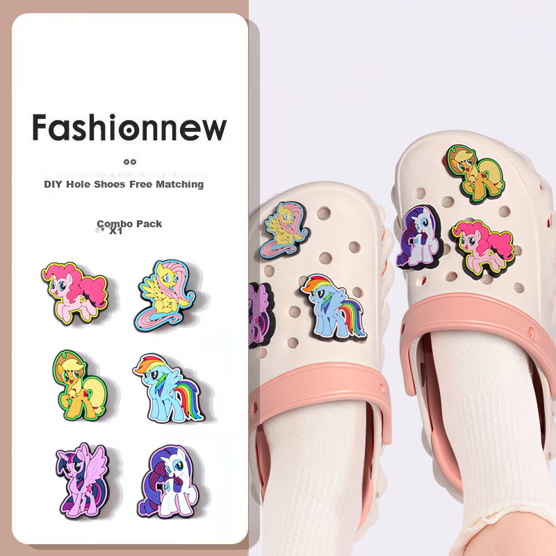 MY LITTLE PONY Children's Slippers, Girls' Sandals, Indoor And Outdoor Non-Slip Beach Slippers, Soft-Soled Clogs, Size 30-31