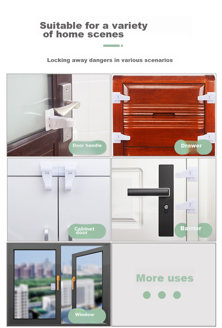 9I9 Door Handle Safety Lock, Baby Safety Lock Catch, Prevents Children from Opening Doors And Windows, Drawer Lock, Pet Lock A14 9