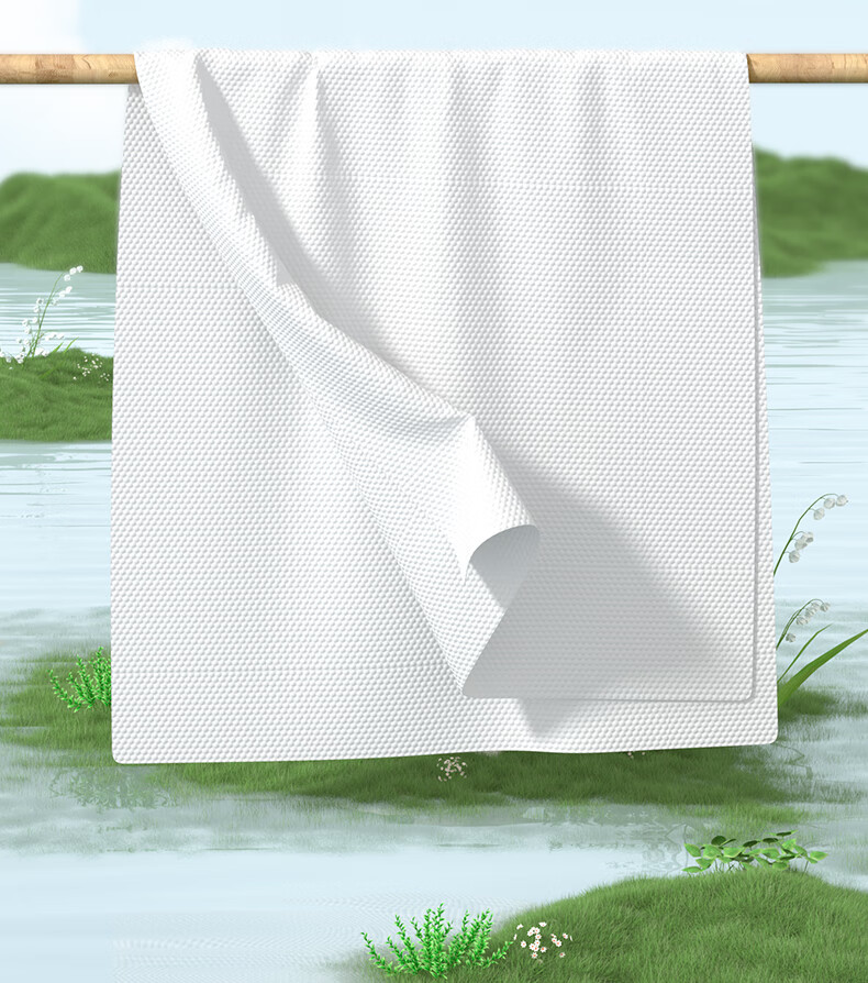 Grace Disposable Foot Wipes 120 Sheets*2 Packs Hanging Thickened Pearl Texture Cleaning Wipes 8
