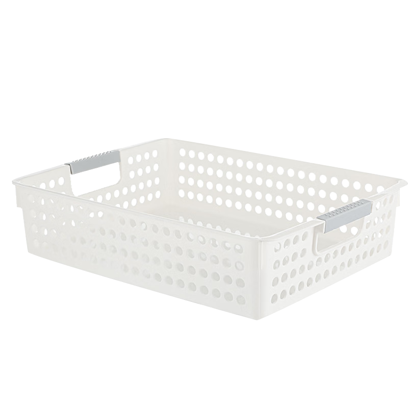 Youjialiangpin Hollow Storage Basket, Desktop Organizer Box, Cabinet Clutter Storage Basket, Bathroom Hollow Basket, Storage Container, Shallow Large Size