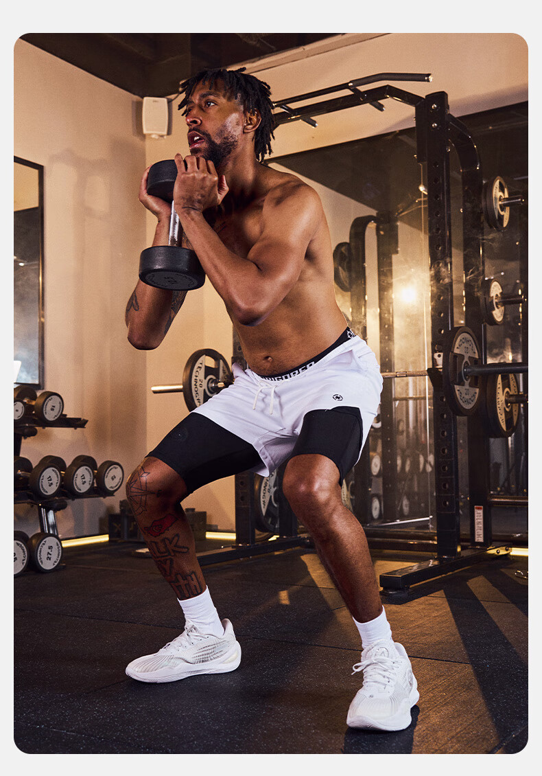 RIGORER Temperature-Adjustable Shorts, Men's Compression Pants, Basketball Quick-Dry High-Elasticity Knee-Length Undershorts, Running Tight-Fitting Pants, Training 7/8 Length Shorts 10