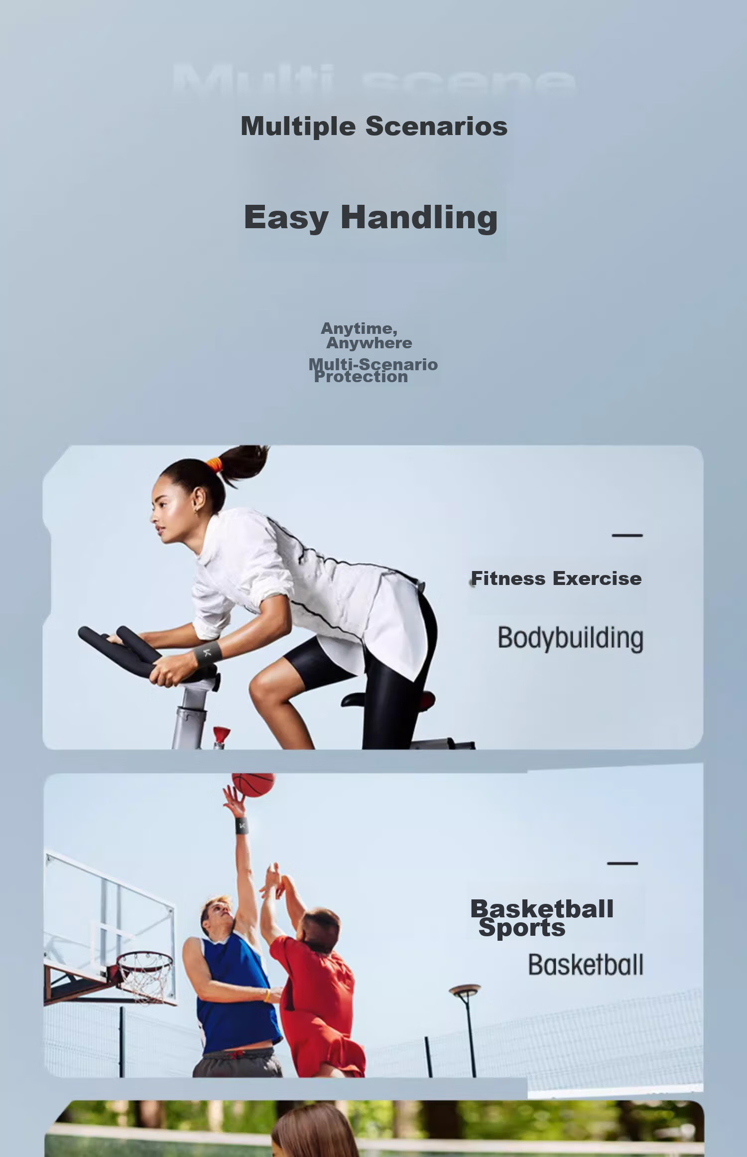 Keep Sports Wristband for Men And Women, Fitness Basketball Wrist Support for Sprains, Tendon Sheath Protection for Badminton, 2-Pack, Lead Foil Gray 15