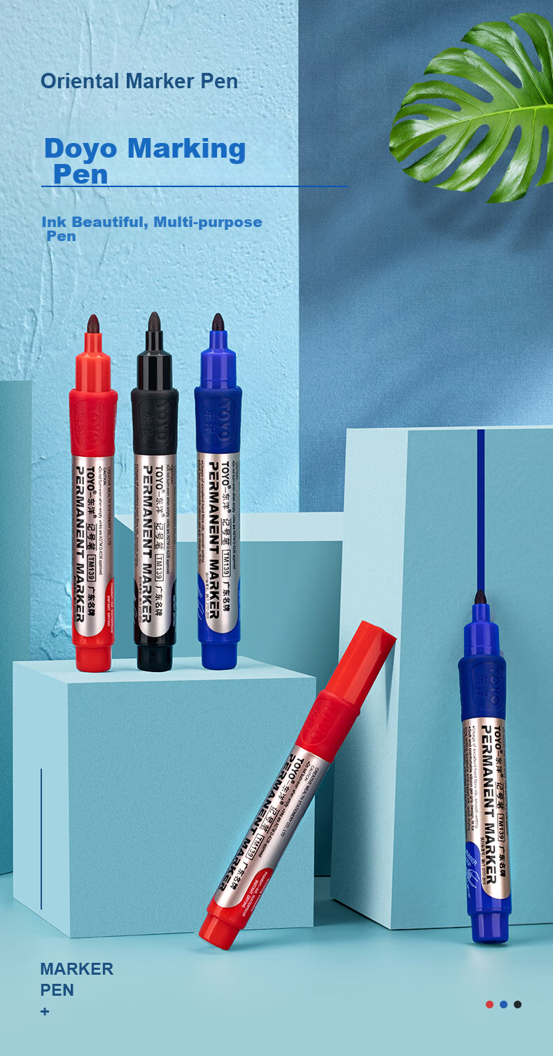 Dongyang TM139, Oil-Based, Marker Pen, Permanent Marker, Tire Pen, Sign-In Pen, Multiple Colors Available, Marker Pen, 10 Pieces/box / Black 1