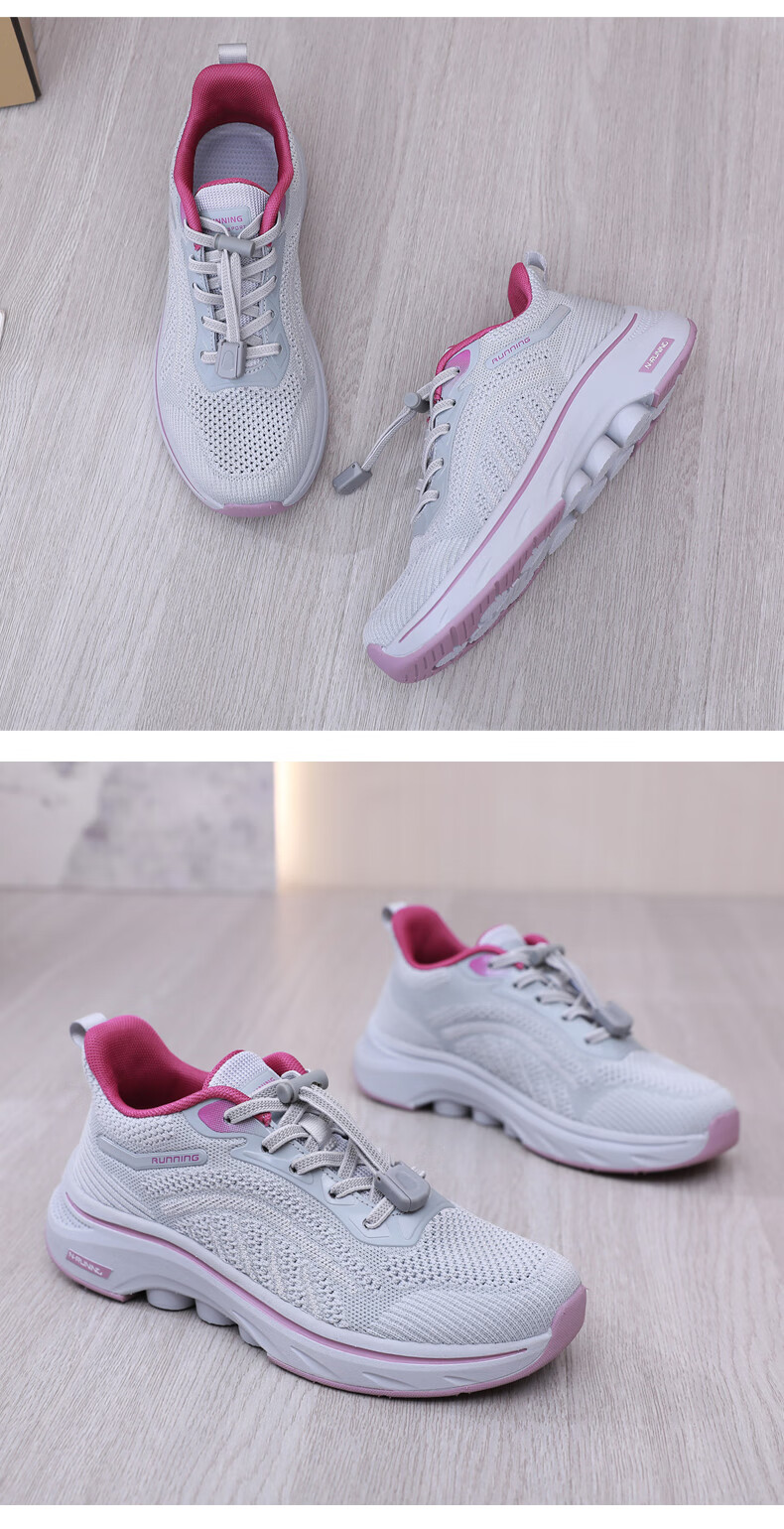 Anglerfish Summer Breathable Mesh Mom Casual Shoes Sports Walking Shoes Elderly Old Beijing Cloth Shoes A6000 Red 38 19