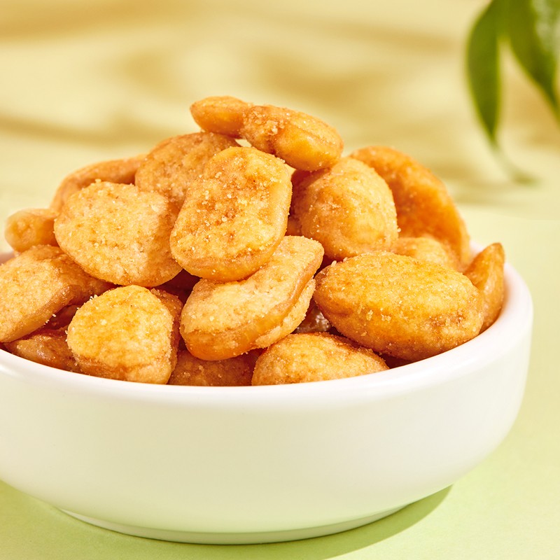 甘源牌蟹黄味蚕豆休闲零食坚果炒货特产风味小吃食品免剥壳兰花豆瓣500g