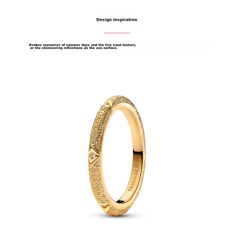 Pandora ME Series Casual Starry Ring, Gold And Silver, Stackable, Gift for Girlfriend on Birthday 2
