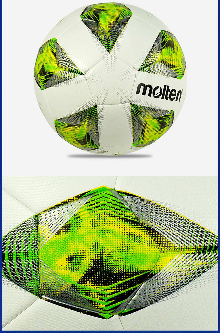 Molten Soccer Ball, Size 5 Standard F5N3600 PU Butadiene Inner Liner, Machine-Stitched Student Competition Training Football F5N3600-R 6