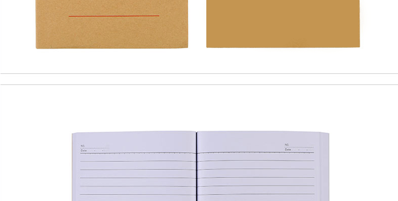 DiLe Premium Series 36K Work Manual Custom Notebook Kraft Paper Small Size Work Manual Journal Pocket Notebook 60 Sheets/book 4448-36K (Pack of 10) 9