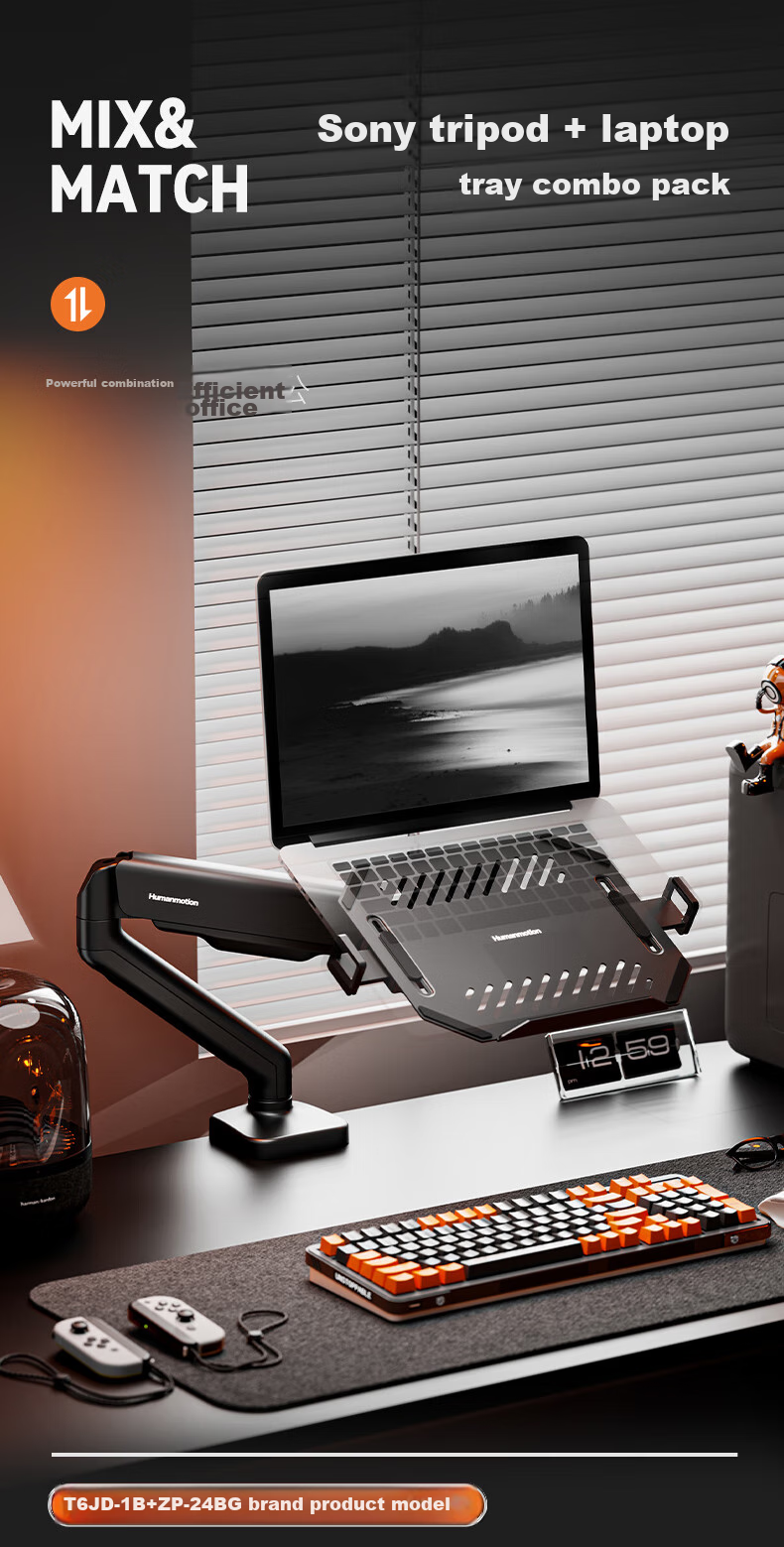 Songneng Monitor Stand Tablet Stand Accessory Magnetic Head Mechanical Arm Tablet Magnetic Panel Compatible with iPad Suspension Arm Tablet Stand T650 1