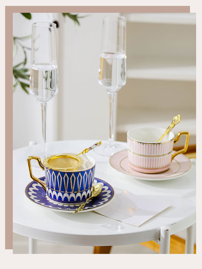 Vidsel Luxury Ceramic Coffee Cup and Saucer Gift Set High-Value Gift Box Couples Gift New Wedding Birthday Housewarming 5