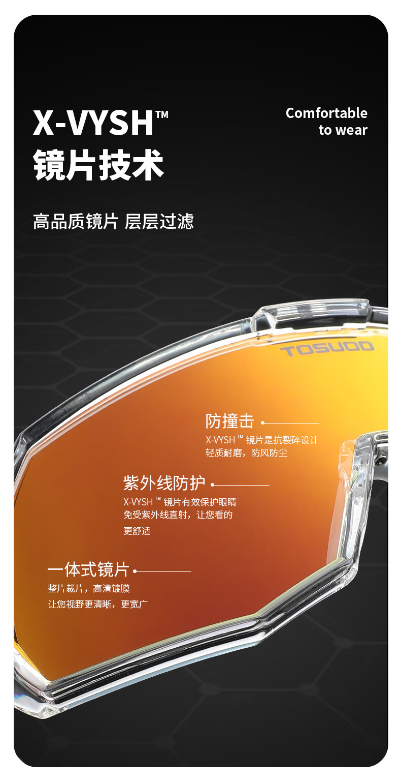 Tasiduizhang Bicycle Sports Cycling Glasses, Mountain And Road Bike Hiking Outdoor Windproof Transparent Photochromic Sunglasses 5