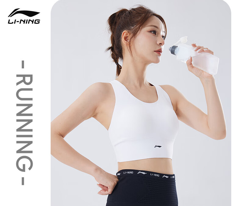 LI-NING Running Waist Bag Men Sports Bag Women Phone Holder Cycling Waist Pack Black L 25