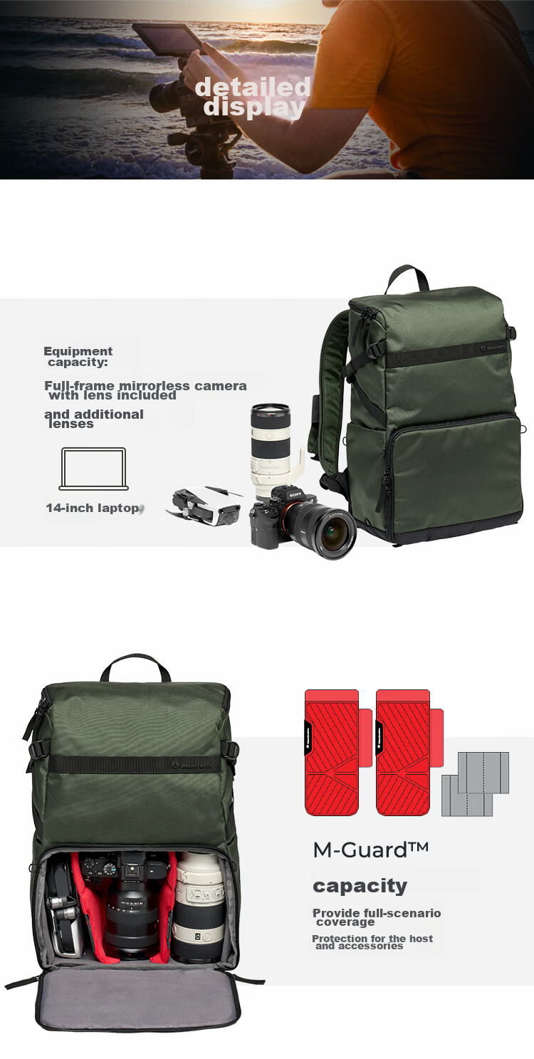Manfrotto Street Photography Backpack, Street Series MB MS2-BP DSLR Bag, Camera Backpack, Travel Backpack 6