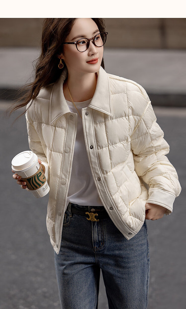 Demana Snowfield Roaming Winter 420T Nysfong Matte Velvet-Locked 90% Duck Down Shirt-Style Down Jacket for Women 8