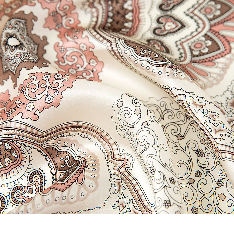 Sijie Silk Scarf for Women, 100% Mulberry Silk Printed Square Scarf, Mid-Autumn Festival And Office Use, Gift for Mom on Holidays 10