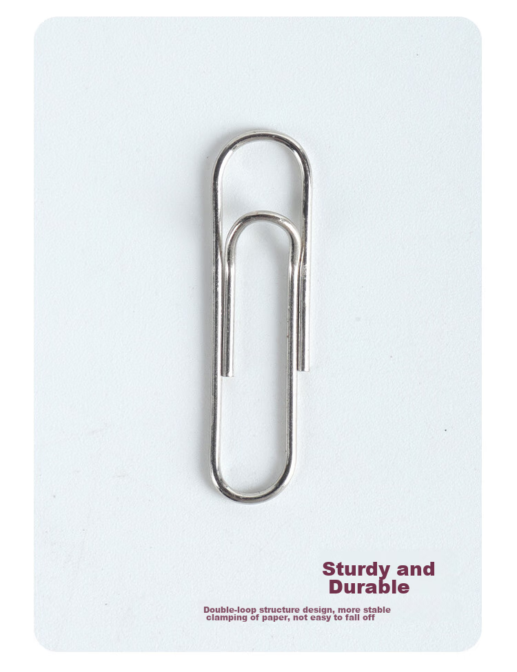 TANGO TANGO Paper Clips #3 29MM, Nickel-Plated Metal Anti-Rust Binder Clips, 10 Boxes Containing 1000 Pieces, Office Financial Storage Stationery Supplies Back-To Supplies Clips Exam Papers 3