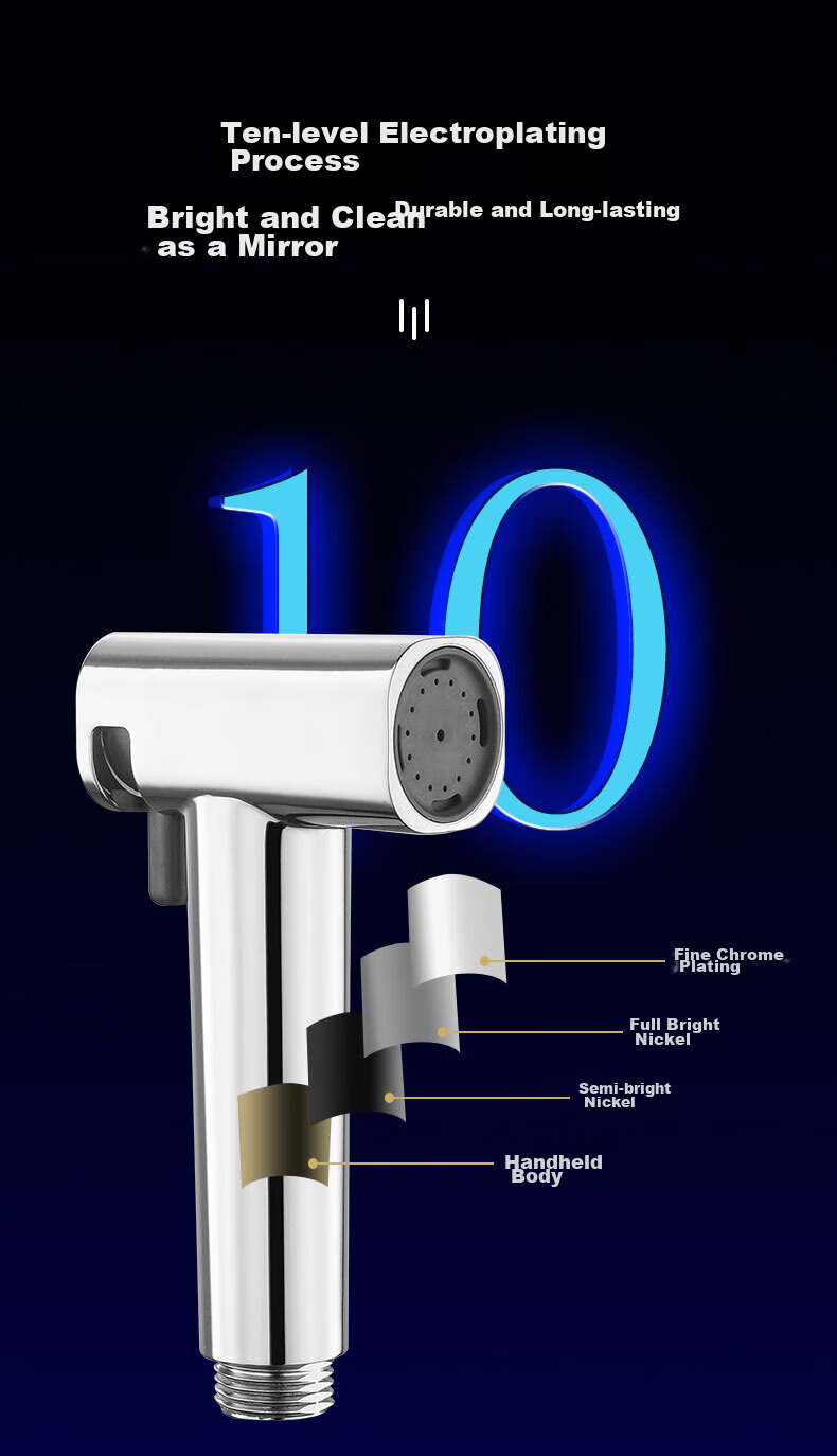 ARROW Bathroom Toilet Spray Gun, Urinal Flushing Device, Toilet Cleaning Sprayer, Shower Head, Dual Water Outlet Pressurized Water Gu 8