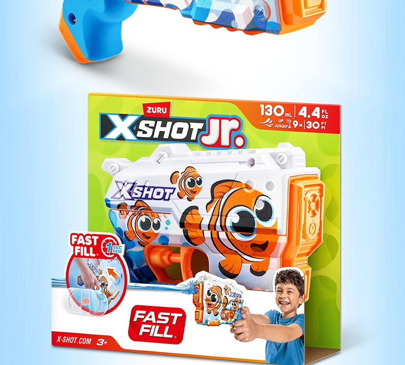 ZURU X Special Attack Colorful Cartoon Quick-Fill Water Gun, Seasonal Outdoor Beach Water Toy for Boys And Girls, Bathing Squirt Gu 14