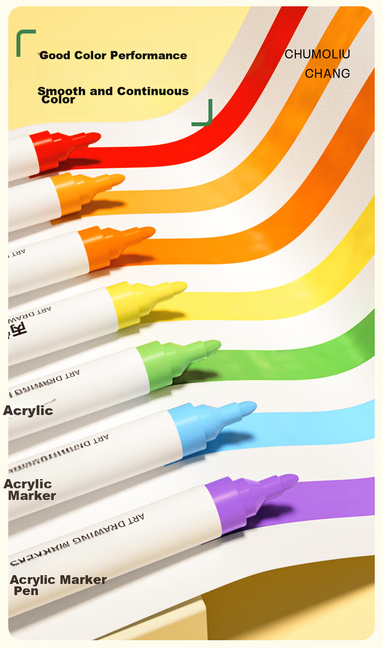 BGI-WAPM Acrylic Markers Waterproof Drawing Shoes Hand-Drawn DIY Graffiti Pen Set Paint Brushes for Clothes T-Shirt Stone Wood Glass Coloring Paint Water-Based Watercolor Pens Silver 3-Piece Set Art Educatio 5