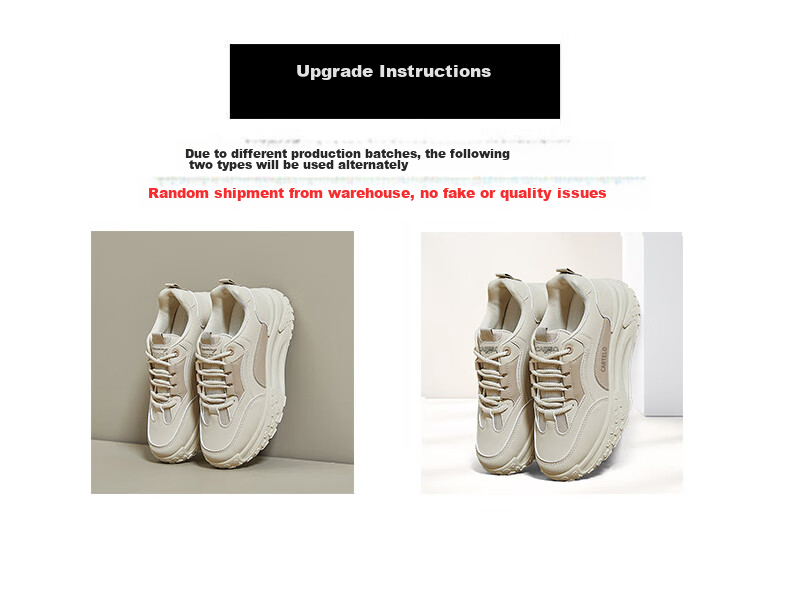 CARTELO Women's Chunky Sneakers, Spring Thick-Soled Casual Sports Shoes, Running Shoes for Women, 1417 Khaki, Size 36 15