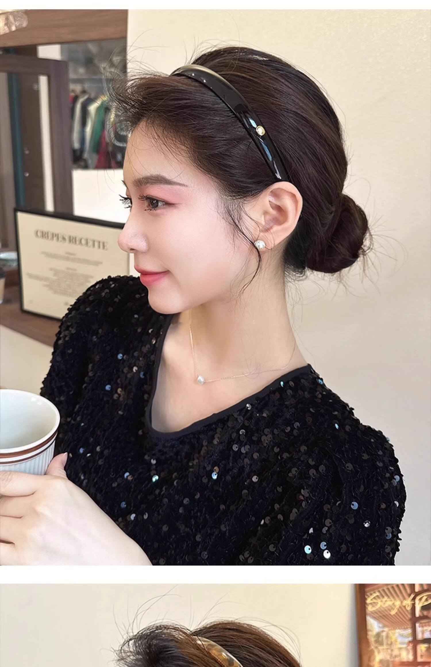 Xiangwan Headband, Vintage Leopard Print Hair Clip, Elegant And Versatile Women's Headwear for Going Out, Non-Slip Hairband, Mid-Autumn Festival Gift for Wome 4