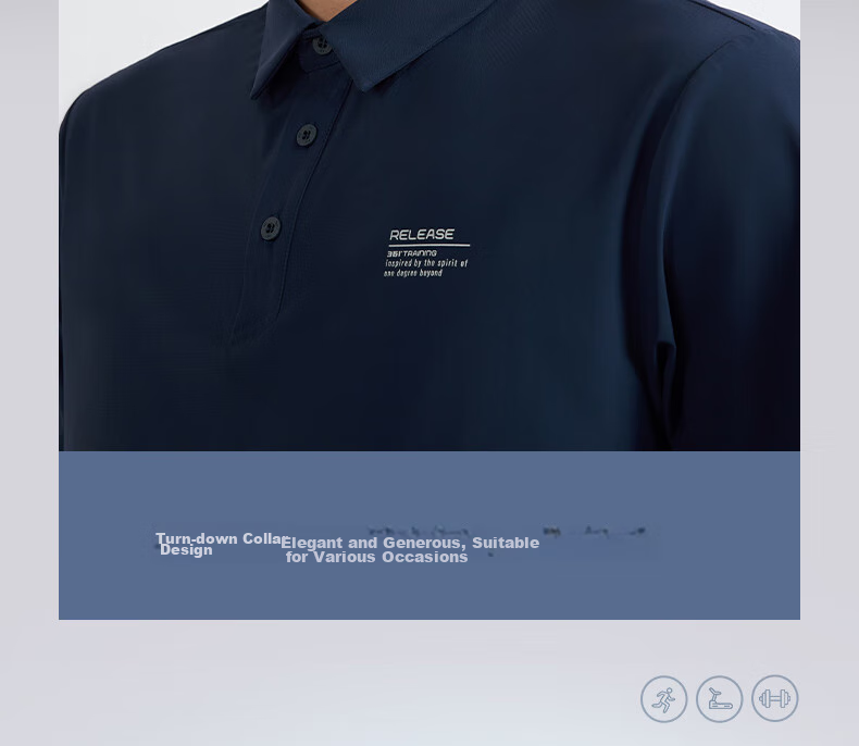 361° Men's Short Sleeve T-Shirt Spring Summer Polo Shirt Sportswear Fitness Loose Ice Silk Sun Protection 652524103D-6 14