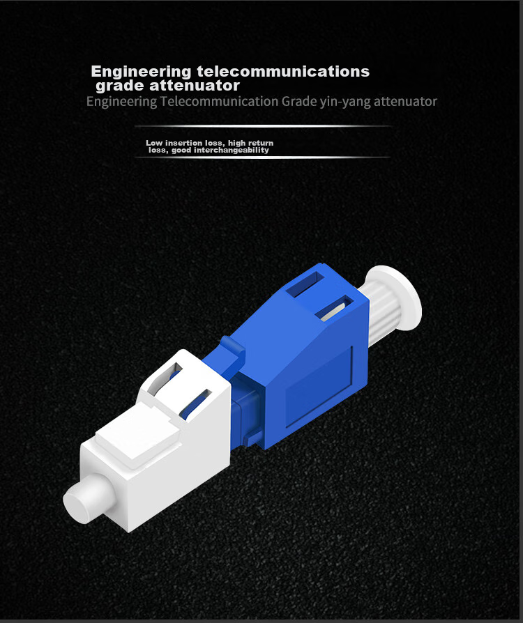 EB-LINK Engineering Telecom-Grade Fiber Optic Attenuator, LC Male-Female 10DB Single-Mode Optical Attenuation Adapter 1