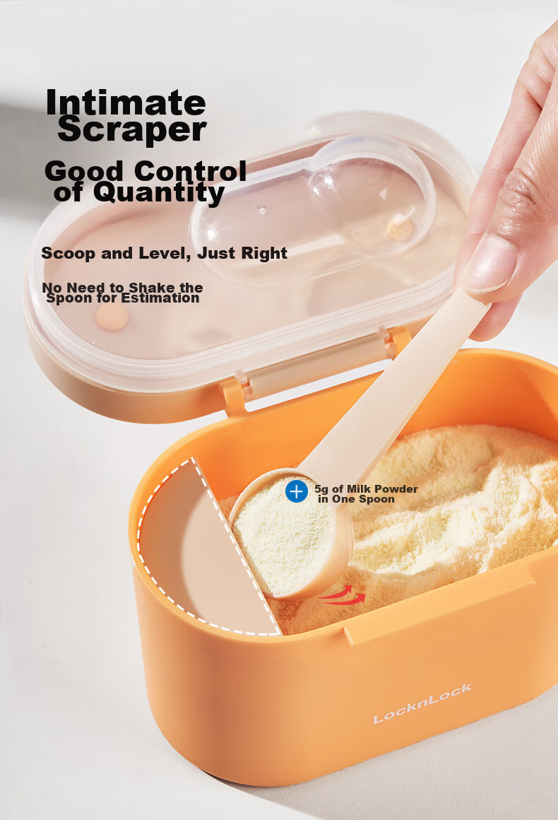LOCK&LOCK Portable Milk Powder Container, Large Capacity Milk Powder Box, Portable Travel Dispenser Box, Rice Cereal Sealed Storage Container, Snack Storage Jar 4