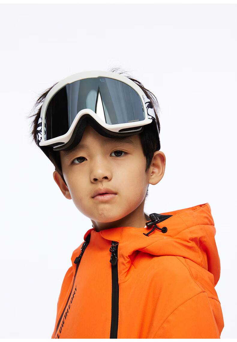 Flow Theory Children's Ski Goggles for Boys And Girls, Double-Layer Anti-Fog Single And Double Board Ski Glasses Snowboard Protective Eyewear Blue Space 8
