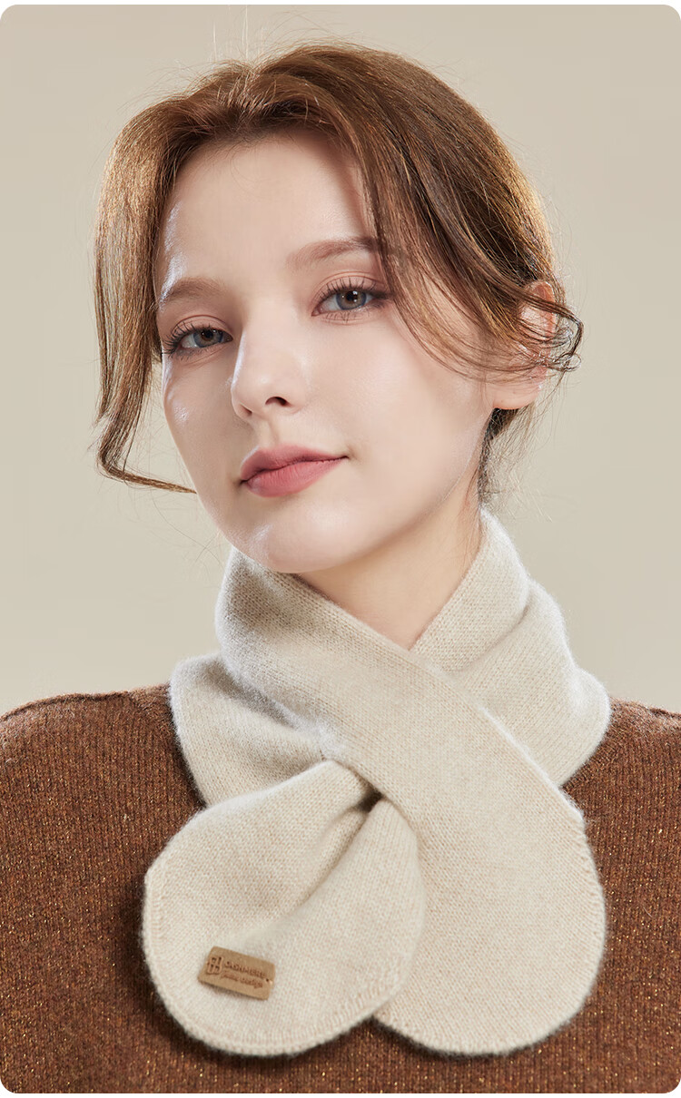 JIUMU 100% Cashmere Scarf for Women, Autumn And Winter Warm Neck Warmer, Gift for Girls And Mothers, Mid-Autumn Festival Birthday Present, Gift Box Set 6