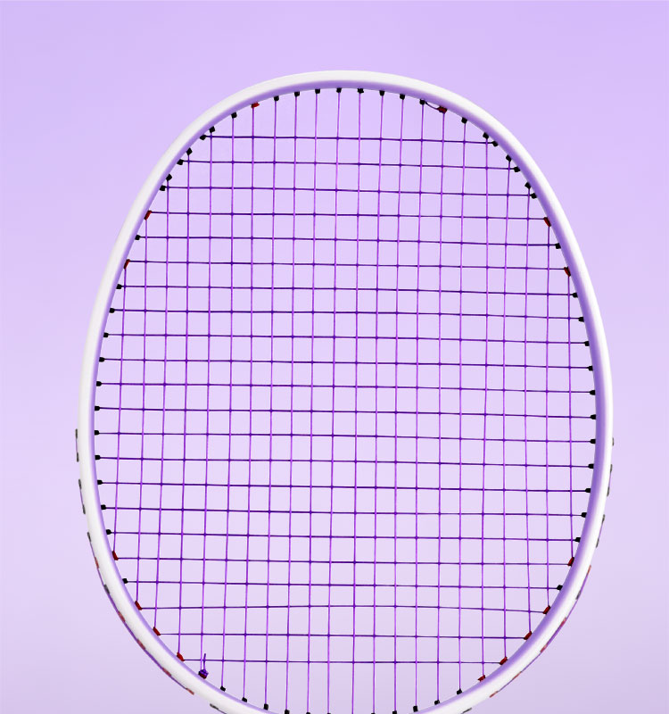 Yodiman Purple And White Badminton Racket, Full Carbon Ultra-Light 6U Single Racket 660 1