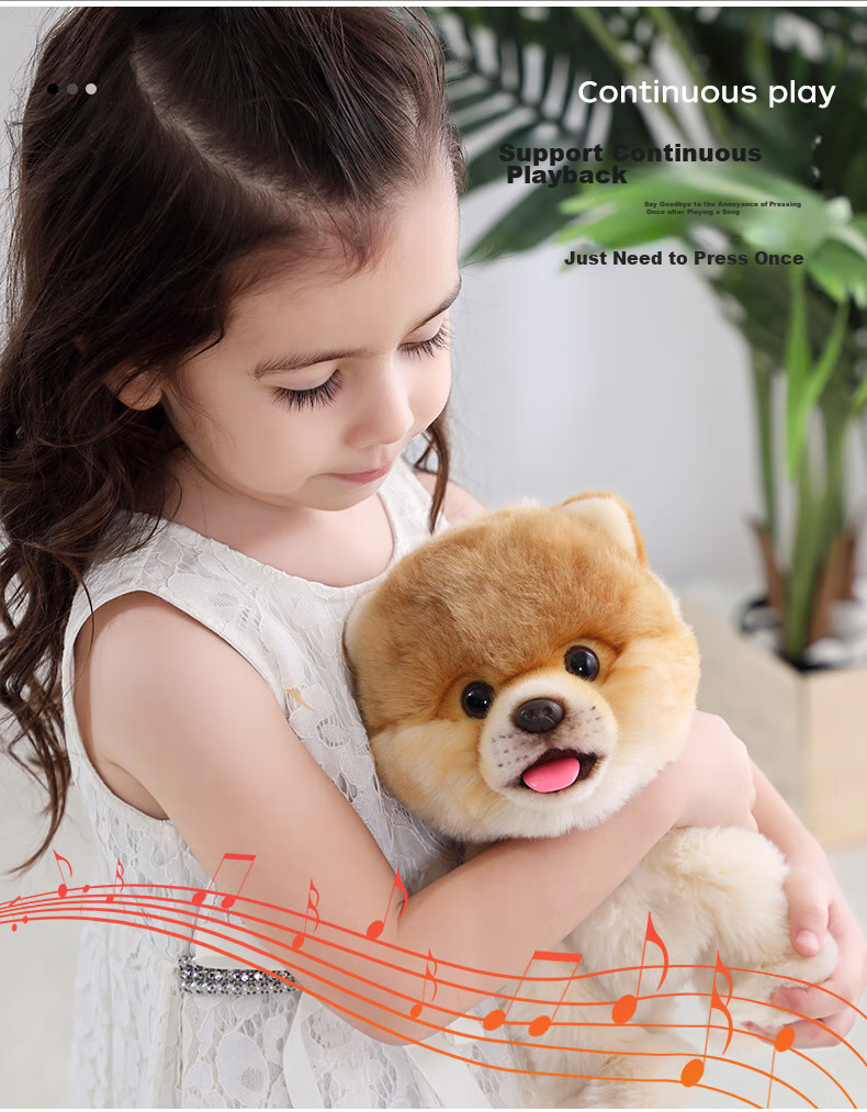 Tiantianwang Milk Drinking Pomeranian Dog Children's Toy for Girls And Boys Aged 3-6, Smart Robot Dog Educational Toy Birthday Gift Box 13