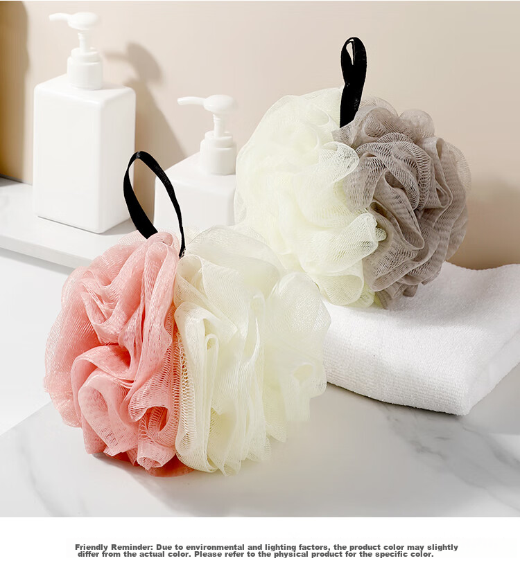 Creative Art Shower Puff Extra Large [Set of 3] Bath Scrubber for Men And Women, Bathing Essential, Shower Loofah 13
