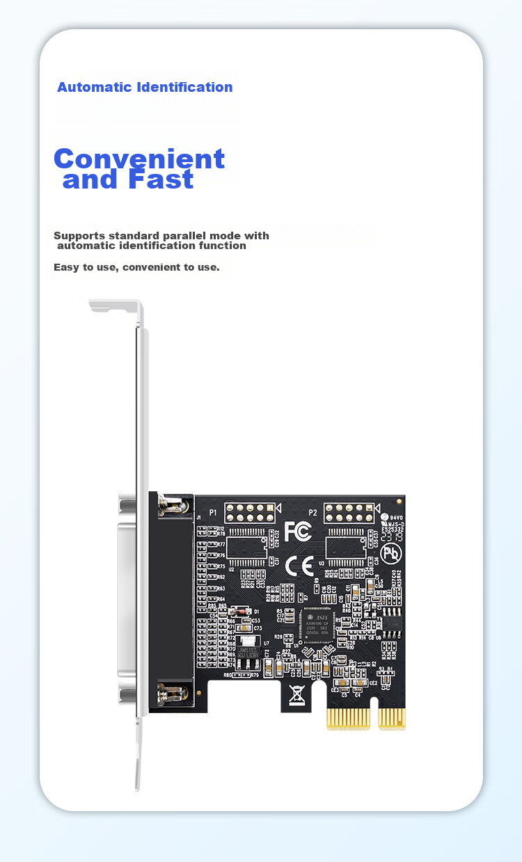 EB-LINK PCI-E Parallel Port Card, DB25 Printer 1284 Expansion Card, Industrial Computer LPT Adapter Card 9