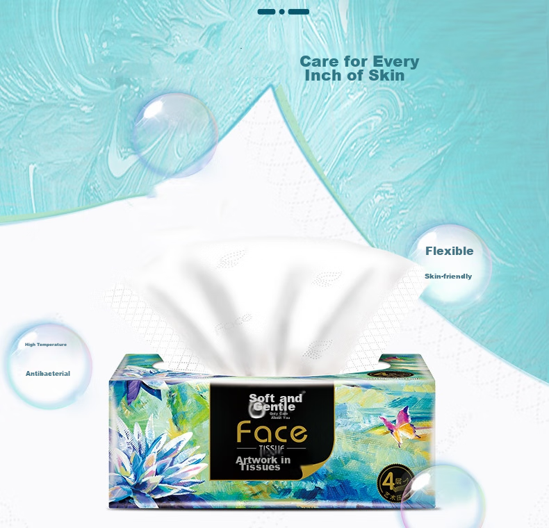 Jierou Facial Tissues Jierou Art Oil Painting Series 4-Ply 100 Sheets 3-Pack BR070-03N Single Pack 7