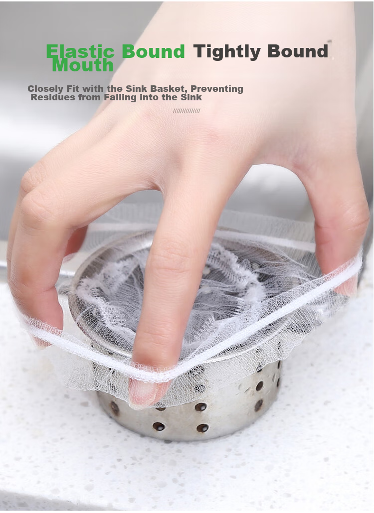 Yagao Kitchen Sink Strainer, 200 Pieces, Drain Filter Bag, Anti-Clogging Mesh Sieve for Sink And Drai 5