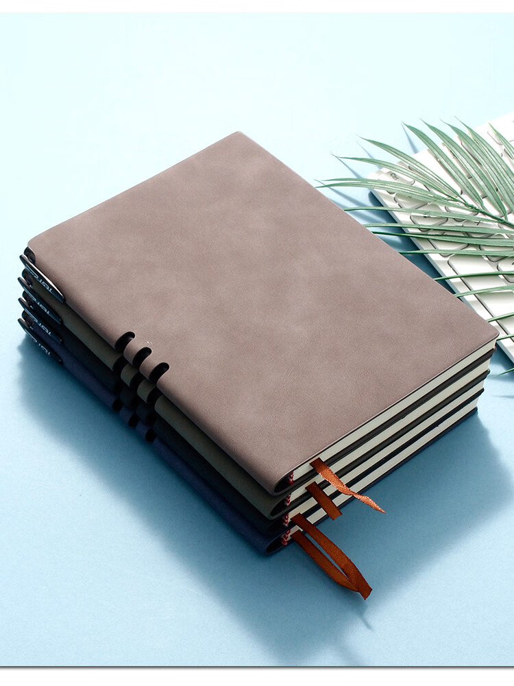 Xutong Notebook A5 Vintage Sheepskin Soft Leather Cover Journal Business Office Work Meeting Record Book Simple College Student Literary Journal Thick Diary with Customizable Logo Printing 1
