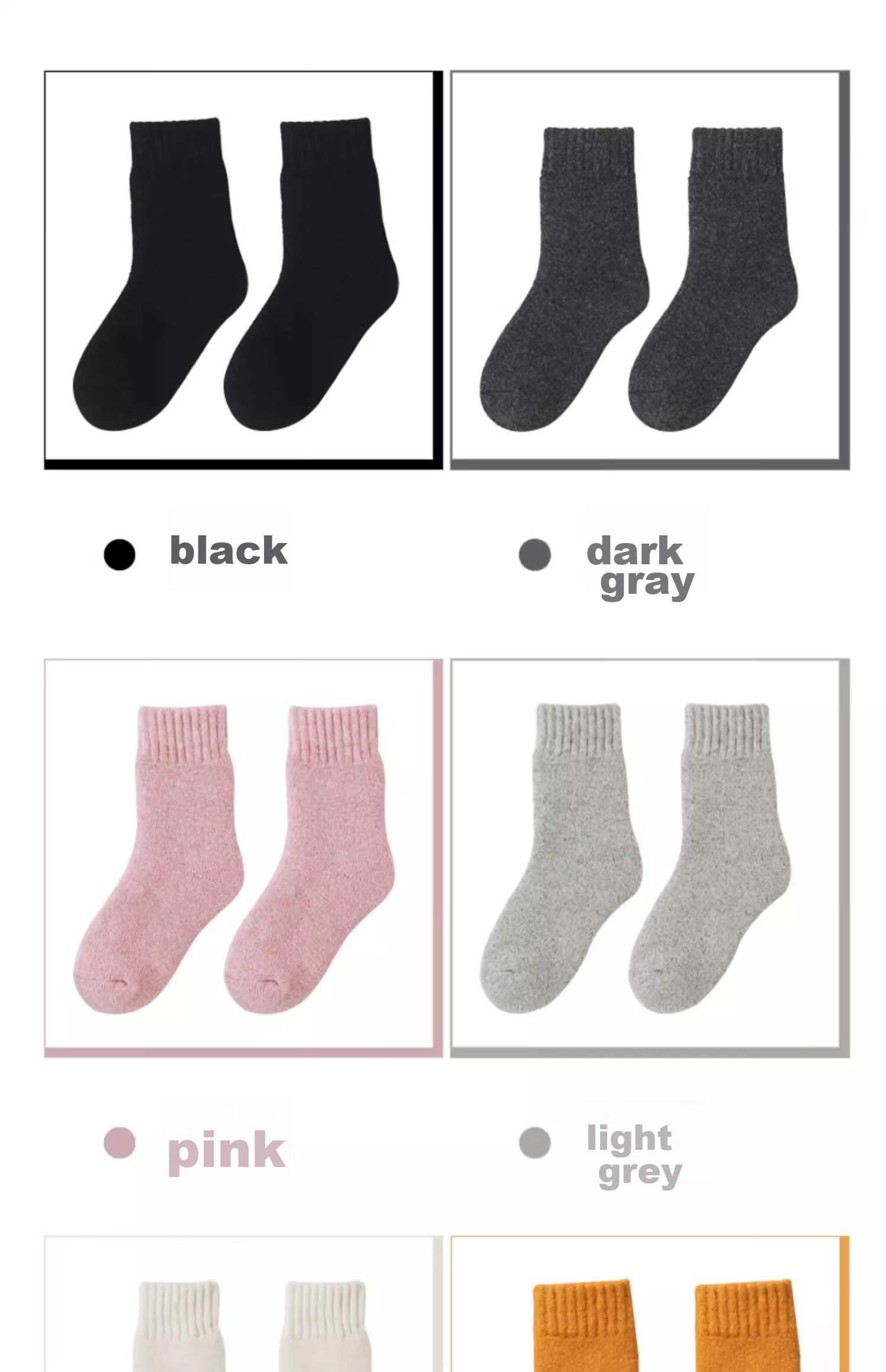 Bejirog Children's Wool Socks for Ages 6-12, Thick And Fleece-Lined for Autumn And Winter, Warm Baby Thick Socks, Cotton-Polyester Blend Socks for Boys And Girls 13