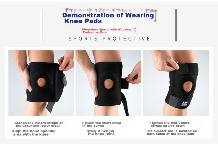 LP 792CN Sports Knee Brace, Badminton Meniscus Double Spring Support, Basketball Hiking Knee Joint Protector 6