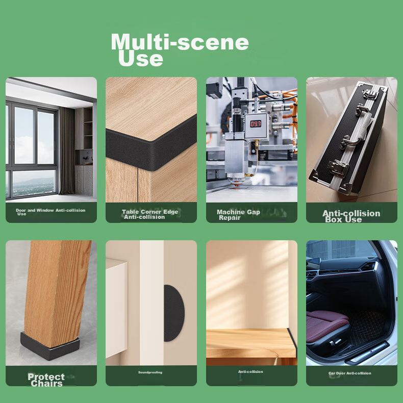 Mileqi Single-Sided Foam Tape, Shock-Absorbing And Anti-Collision, for Door Gaps Sealing And Buffering, 10mm Thick * 25mm Wide * 2m Long, 1 Roll Package 11