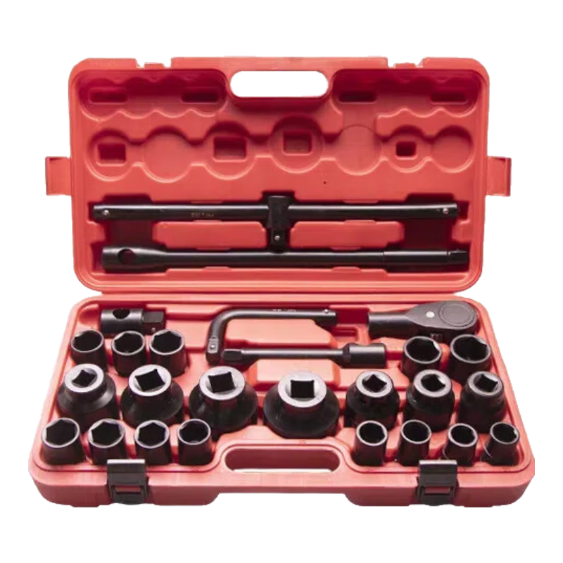 Yanran 26-Piece Heavy-Duty Impact Socket Set Auto Repair Wrench Combination Hardware Tools