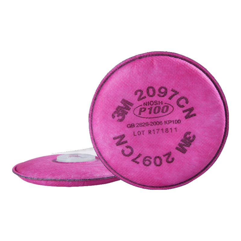3M 2097CN P100 High-Efficiency Filter Cotton for Particulate And Organic Vapor Protection, with Face Mask, 2 Pieces/pack