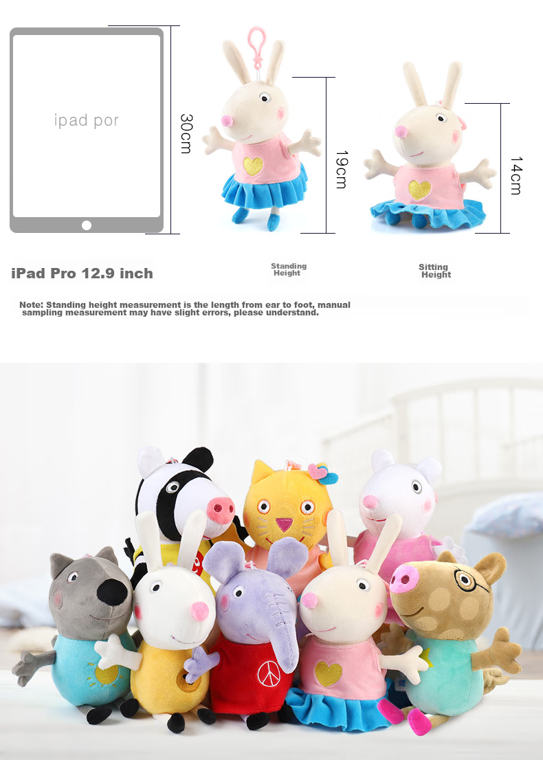 Xiaozhupeiqi Toy Plush Doll, Little Lamb Suzi Stuffed Animal, Children's Backpack Pendant, Birthday Gift for Kids over Three Years Old 4