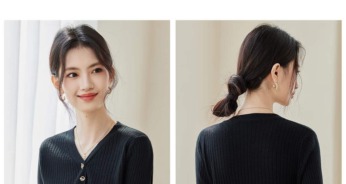 PinCai V-Neck Solid Color Soft Knit Slim Fit Sweater for Women P13QZ3088 17