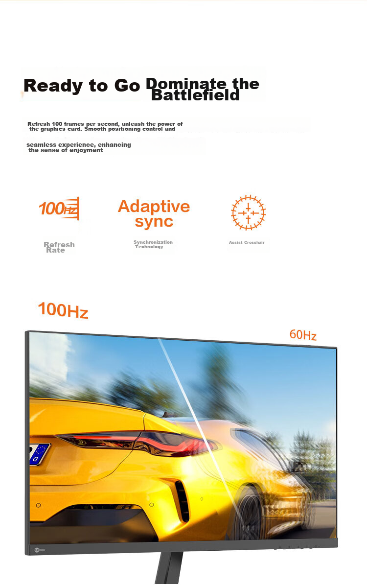 Lenovo Lecoo 27-Inch 2K Monitor with 100Hz Refresh Rate, HDR Technology, Type-C 65W Reverse Charging, Full-Function Height-Adjustable Rotating Stand Office Monitor M2721HL 7
