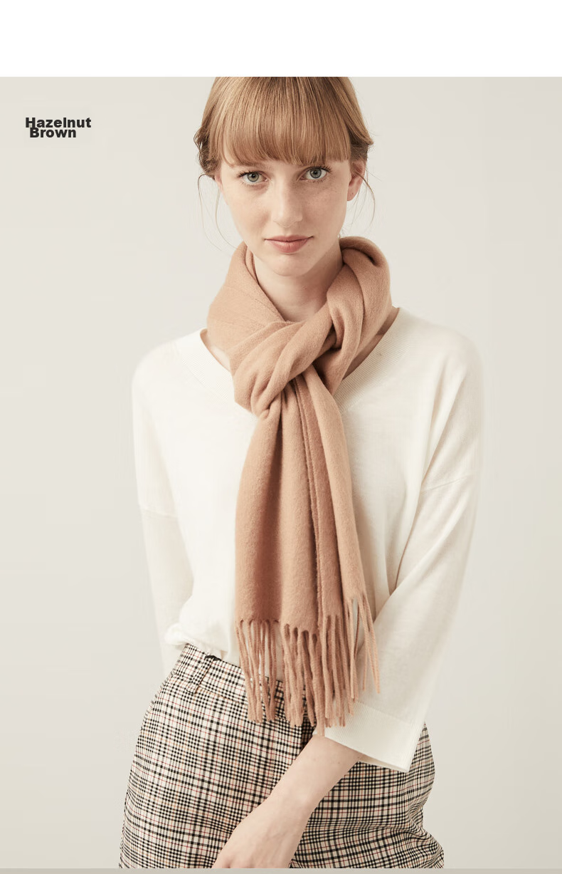 Hengyuanxiang Scarf for Women, Autumn And Winter Pure Wool Neck Warmer, Birthday Gift for Mothers And Elderly, Corporate Annual Meeting And National Day Festival Gift Box Set 19
